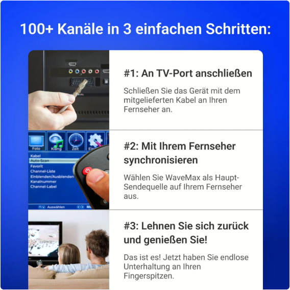 Hitenna™ Fernsehen in HD ohne monatliche Gebühren