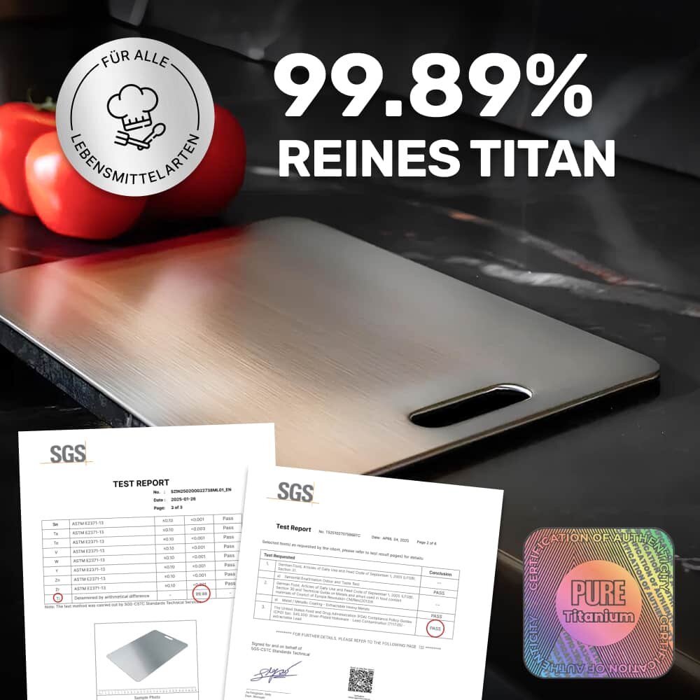 TitanEdge™ Das hygienische Schneidebrett aus Titan