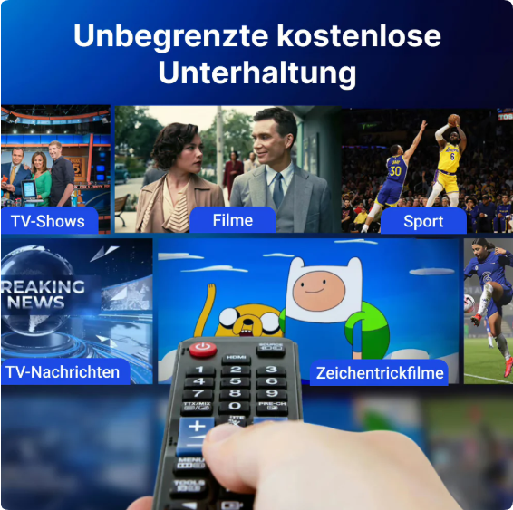 Hitenna™ Fernsehen in HD ohne monatliche Gebühren