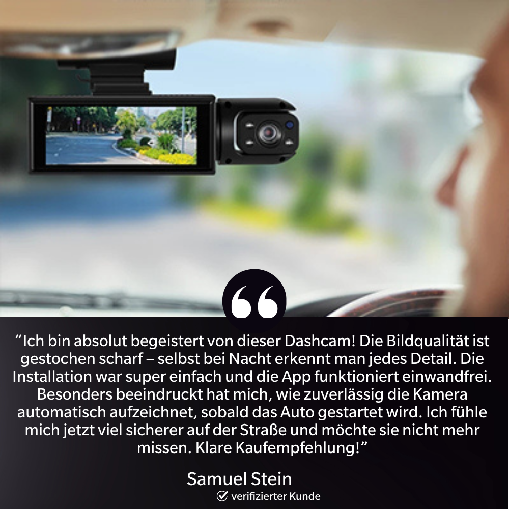 CarVision™ 4K Dual Dashcam – Dein Augenzeuge auf jeder Fahrt
