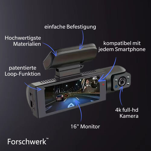 CarVision™ 4K Dual Dashcam – Dein Augenzeuge auf jeder Fahrt